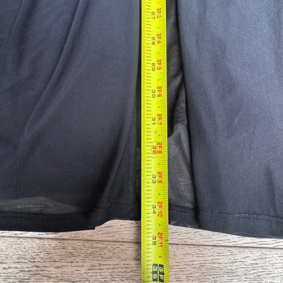 House of Harlow 1960 Black Ruched Mesh MIDI Skirt size XS - Picture 9 of 10